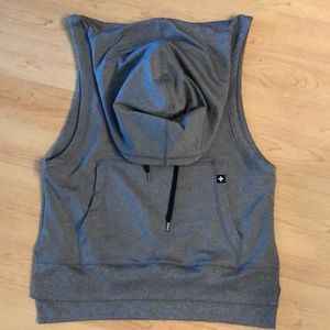 EUC Medium Gray Sleeveless Fitaid Hoodie